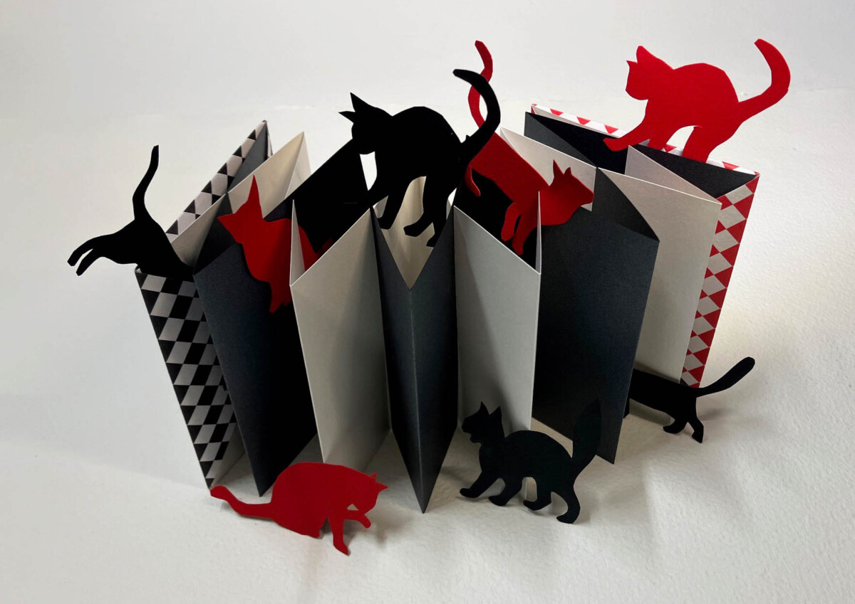 Domenica 10 Novembre
14.30-18.00
CORSO LIBRO d'ARTISTA (avanzato) Libro con doppia concertina ad incastri per figure mobili da inserire nelle pagine